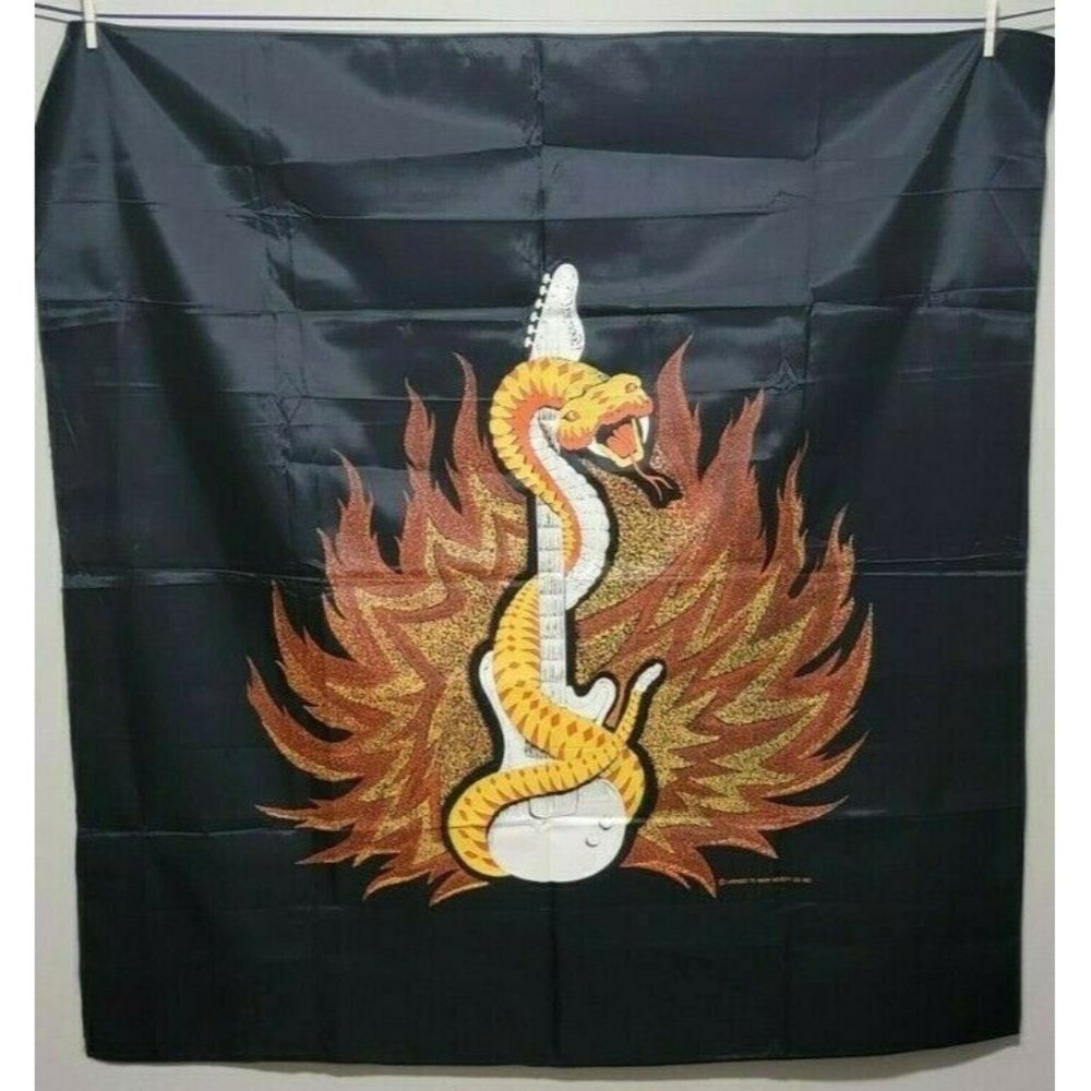 Vintage Snake Guitar Novelty Tapestry Flag Banner Nikry Novelty Co Inc